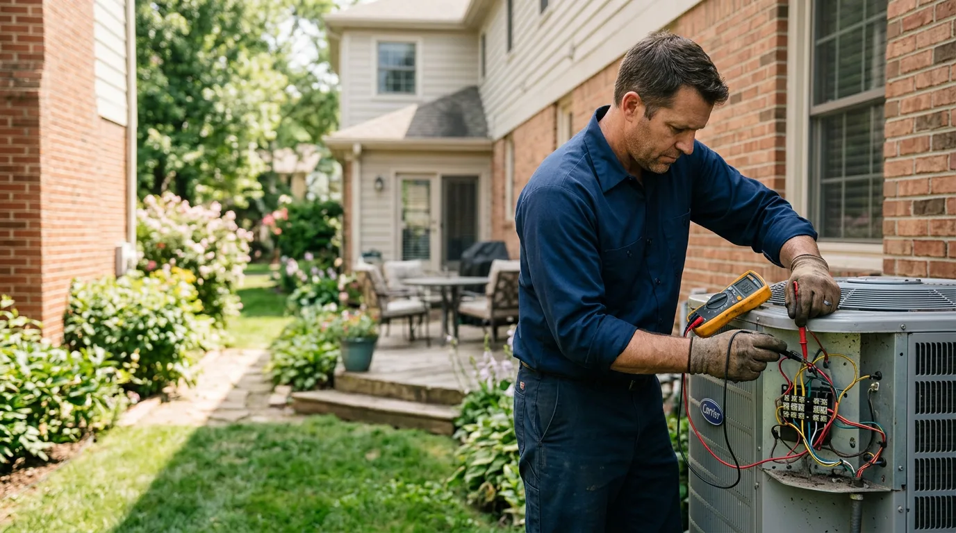 HVAC technician working near Oakhurst, OK